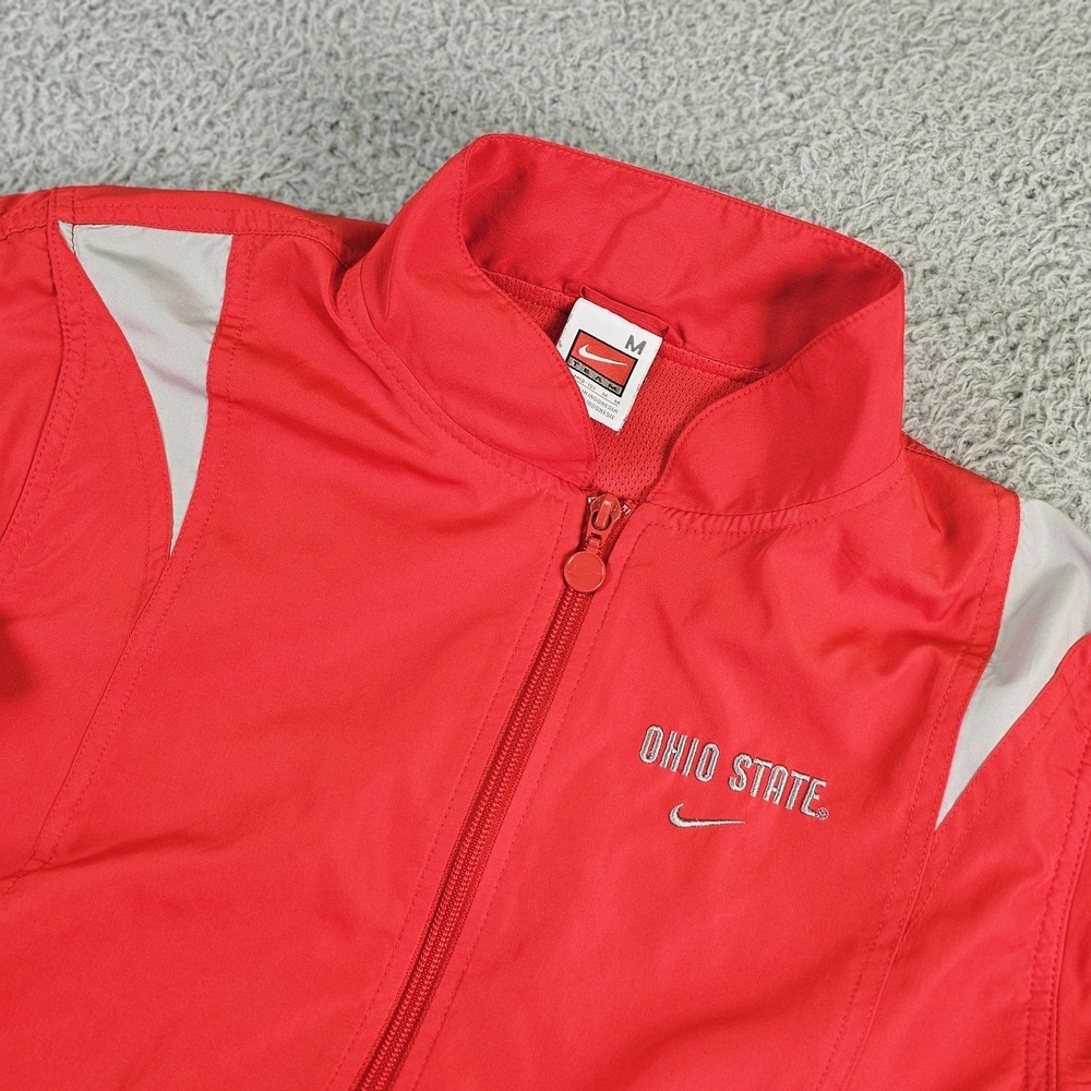 Ohio State Buckeyes Jacket Womens Medium Red NCAA Basketball Nike Full Zip
